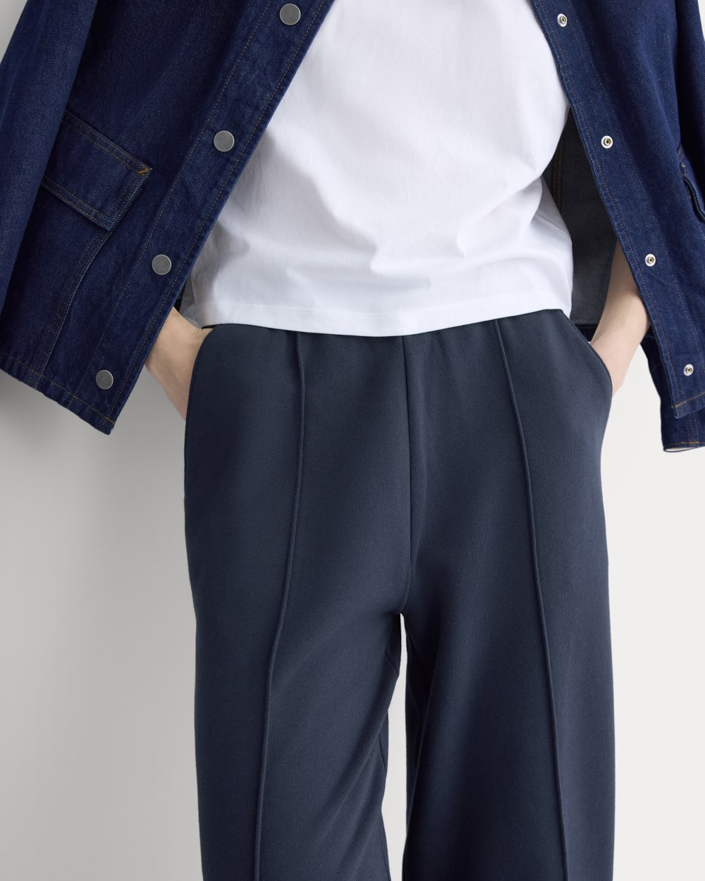 Lightweight Terry Pintuck Sweatpant | Navy