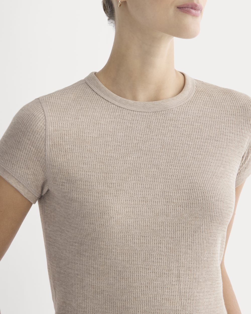 Shrunken Tee in Cozy Waffle | Heathered Oatmeal