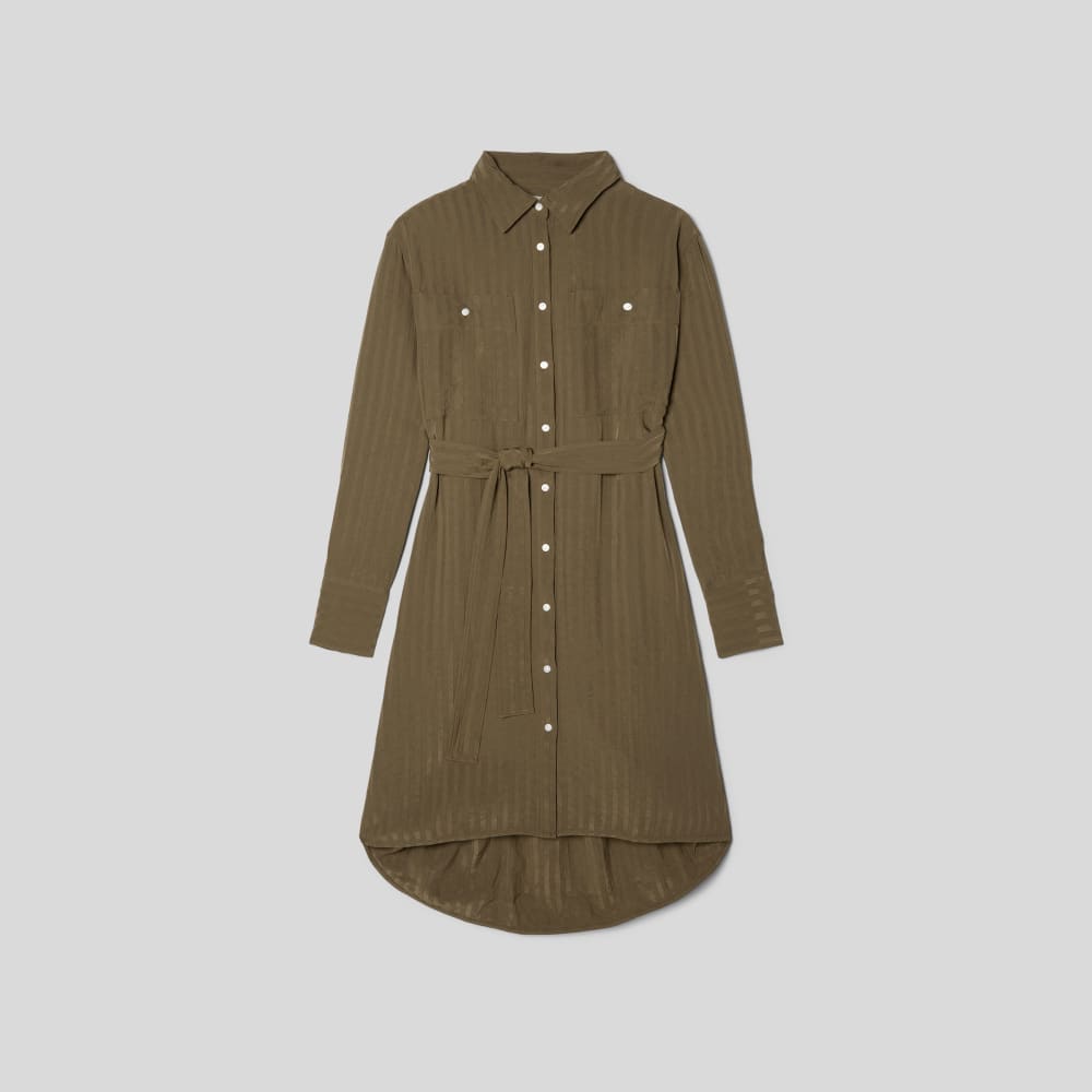 The City Stripe Draped Shirt Dress | Beech