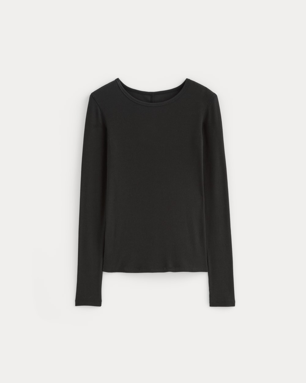 The Luxe Rib Long-Sleeve Crew | Black