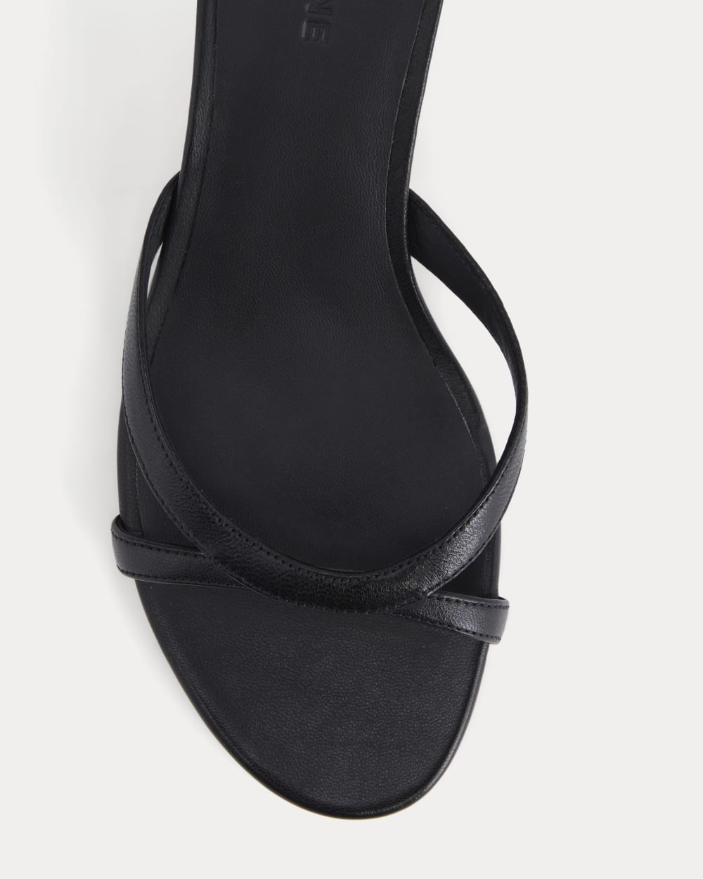 Sculpted Heel Sandal | Black Leather