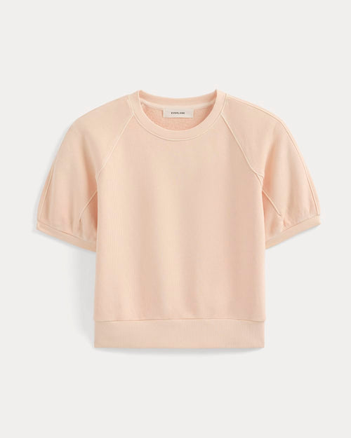 Lightweight Terry Blouson Short-Sleeve Crew | Pale Peach
