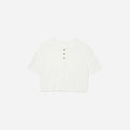 The Vintage Henley Hemp Tee | White