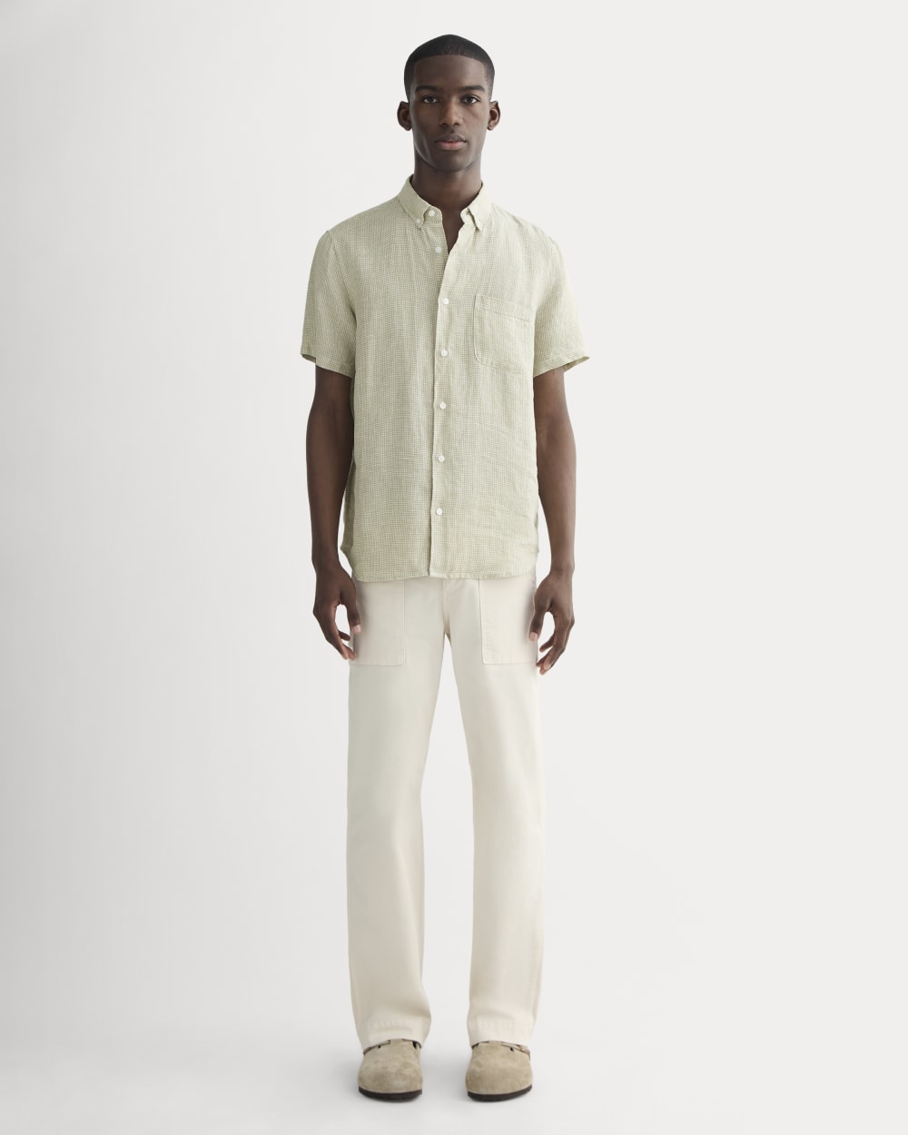 The Classic Short-Sleeve Shirt in Linen | Elm Gingham