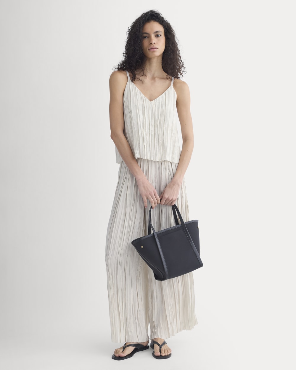 Crinkle Trapeze Tank | Birch