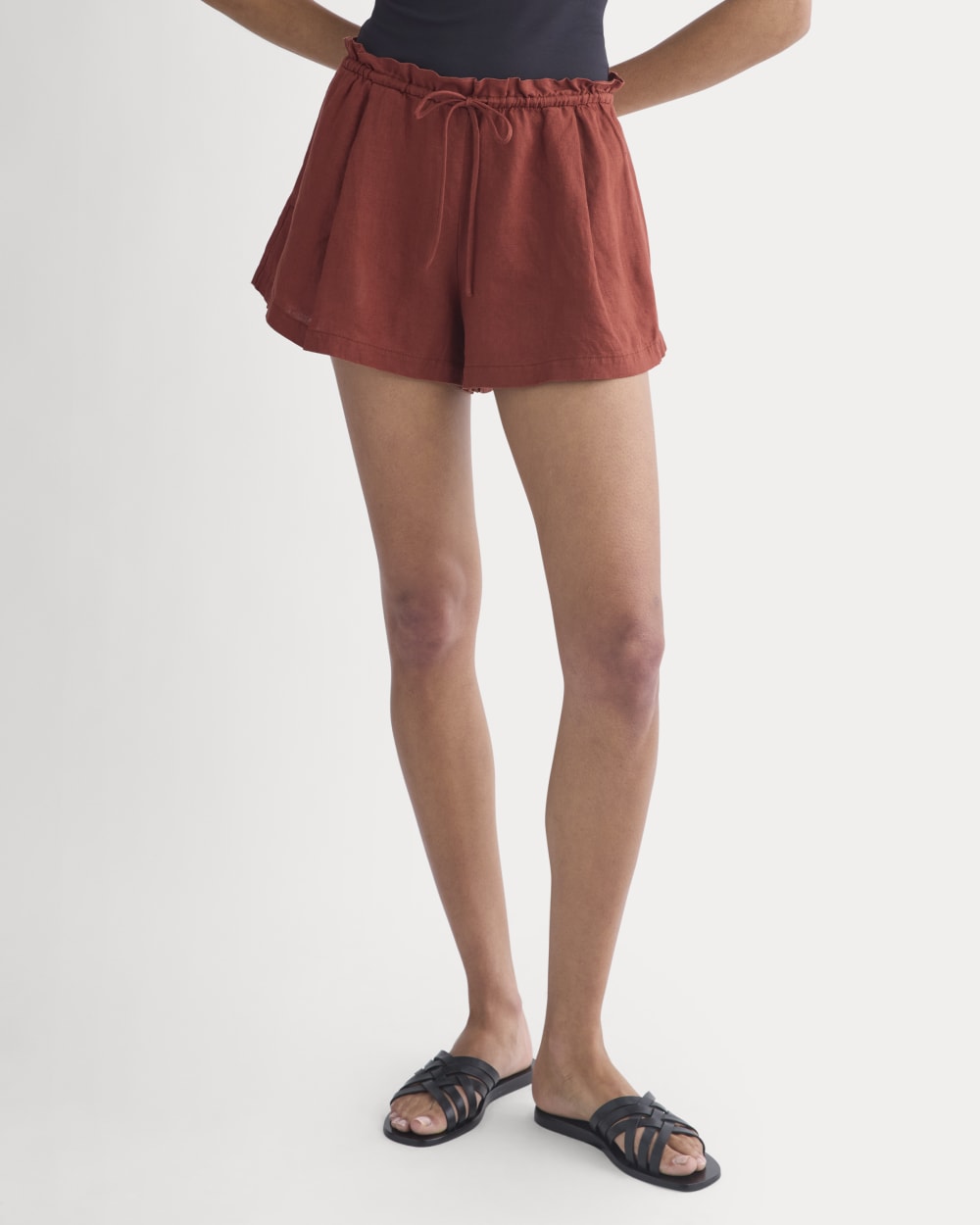 Flowy Short in Linen | Henna Red