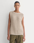 Open-Knit Tunic Vest in Elevated Cotton | Peyote