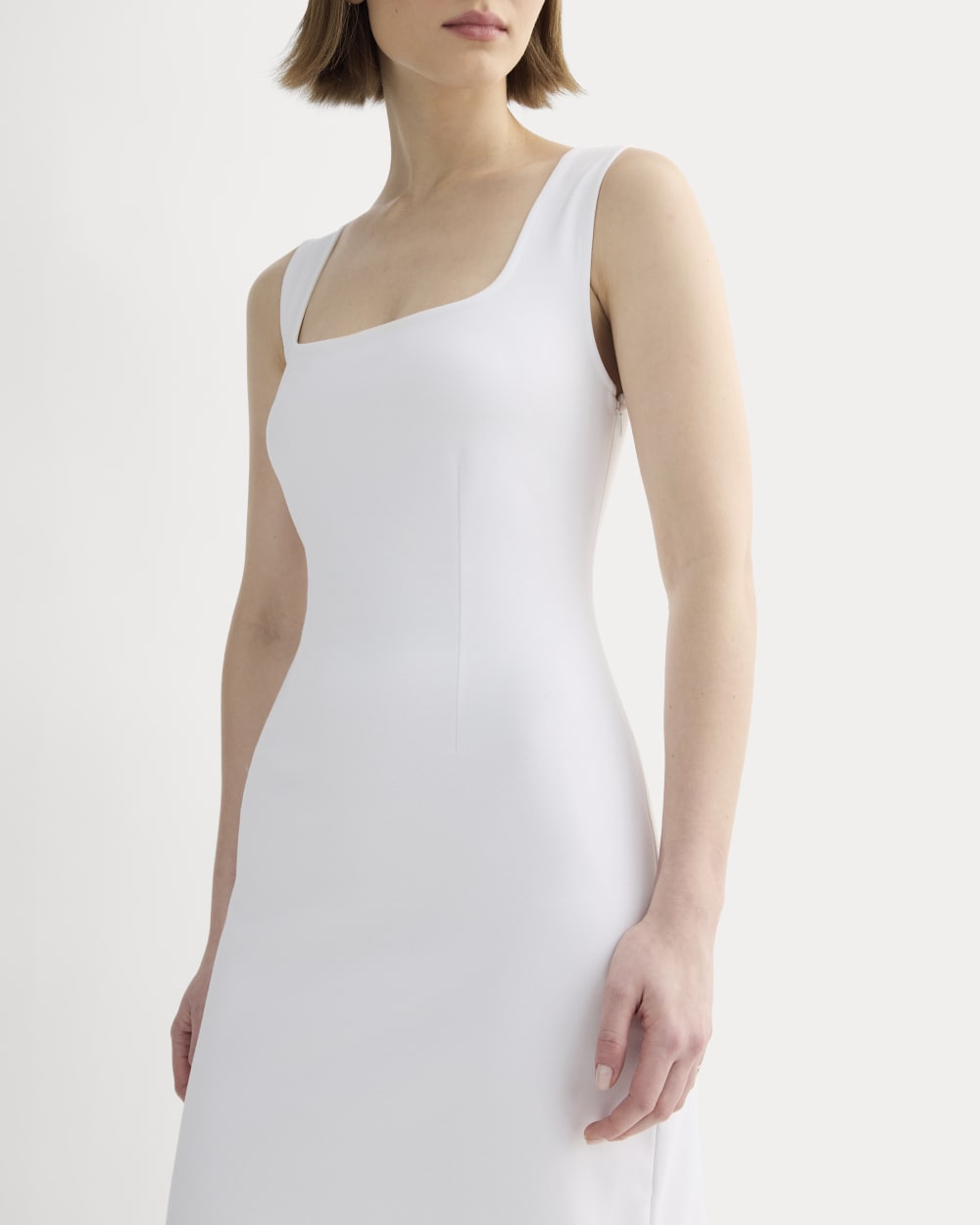 The Dream Square-Neck Dress | White