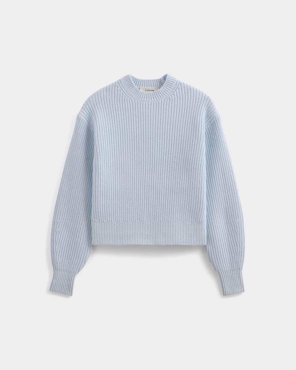 Cropped Ribbed Crew in Everyday Cotton | Skywriting