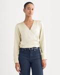Wrap Top in Silk Charmeuse | Peyote