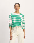 The Mariner Tee | Bone / Grass Green