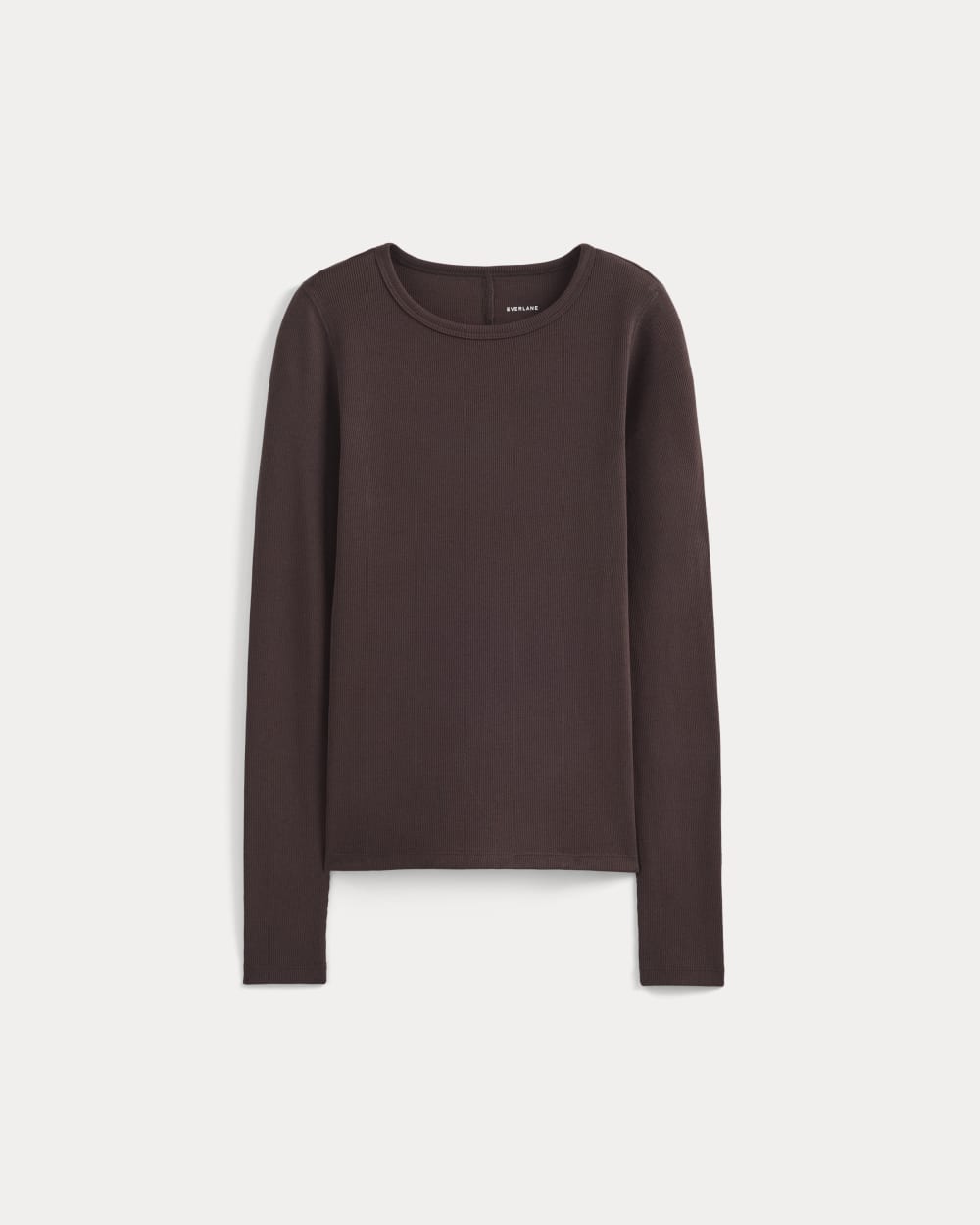 The Luxe Rib Long-Sleeve Crew | Coffee Bean