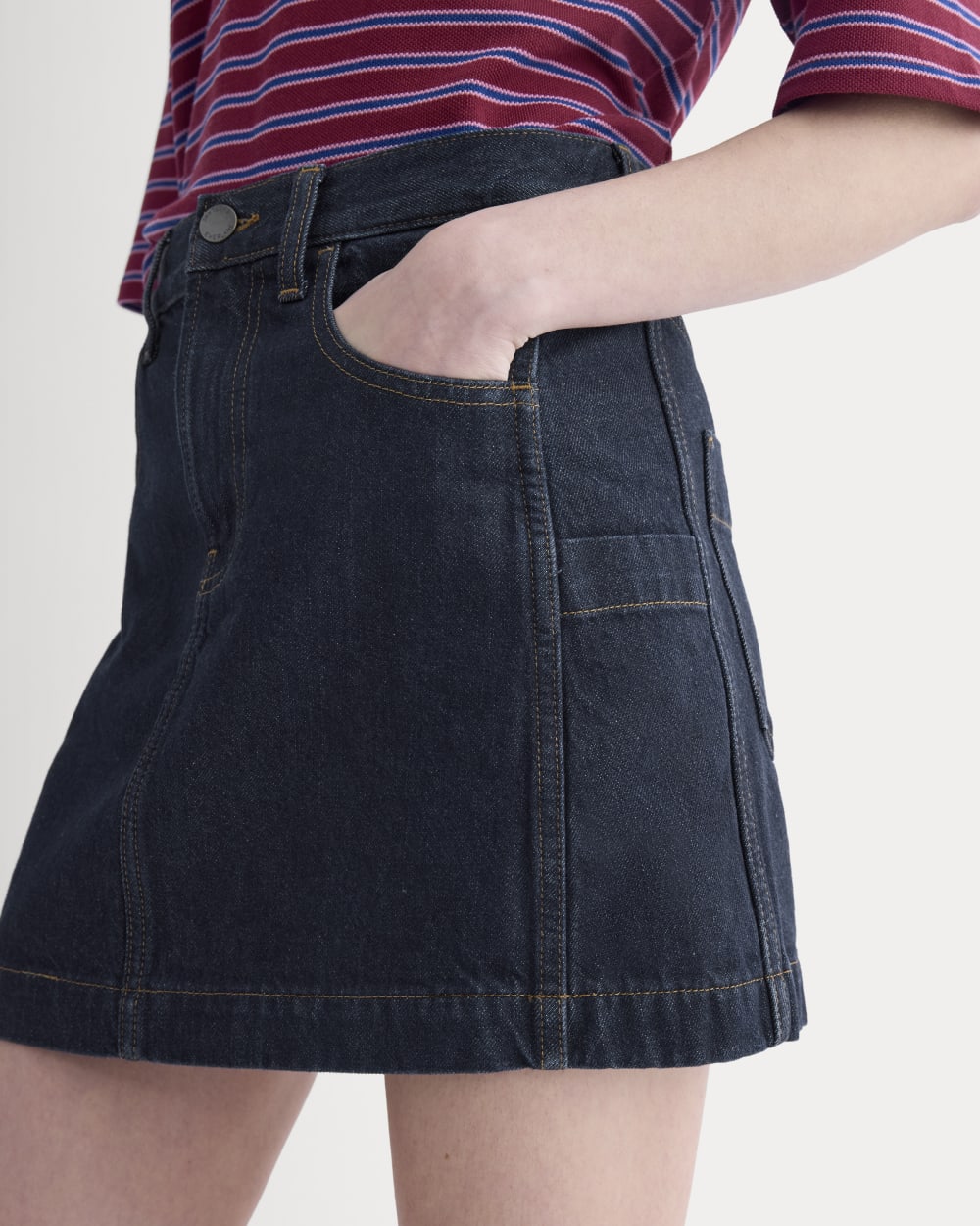 Denim Utility Mini Skirt | Tungsten Rinse