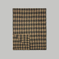 The Alpaca Patterned Scarf | Tobacco Brown / Heather Black Buffalo Check
