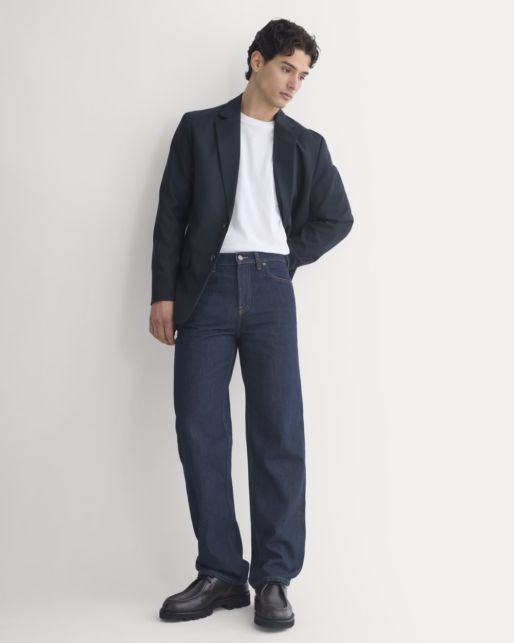 Tropical Wool Blazer | Dark Navy