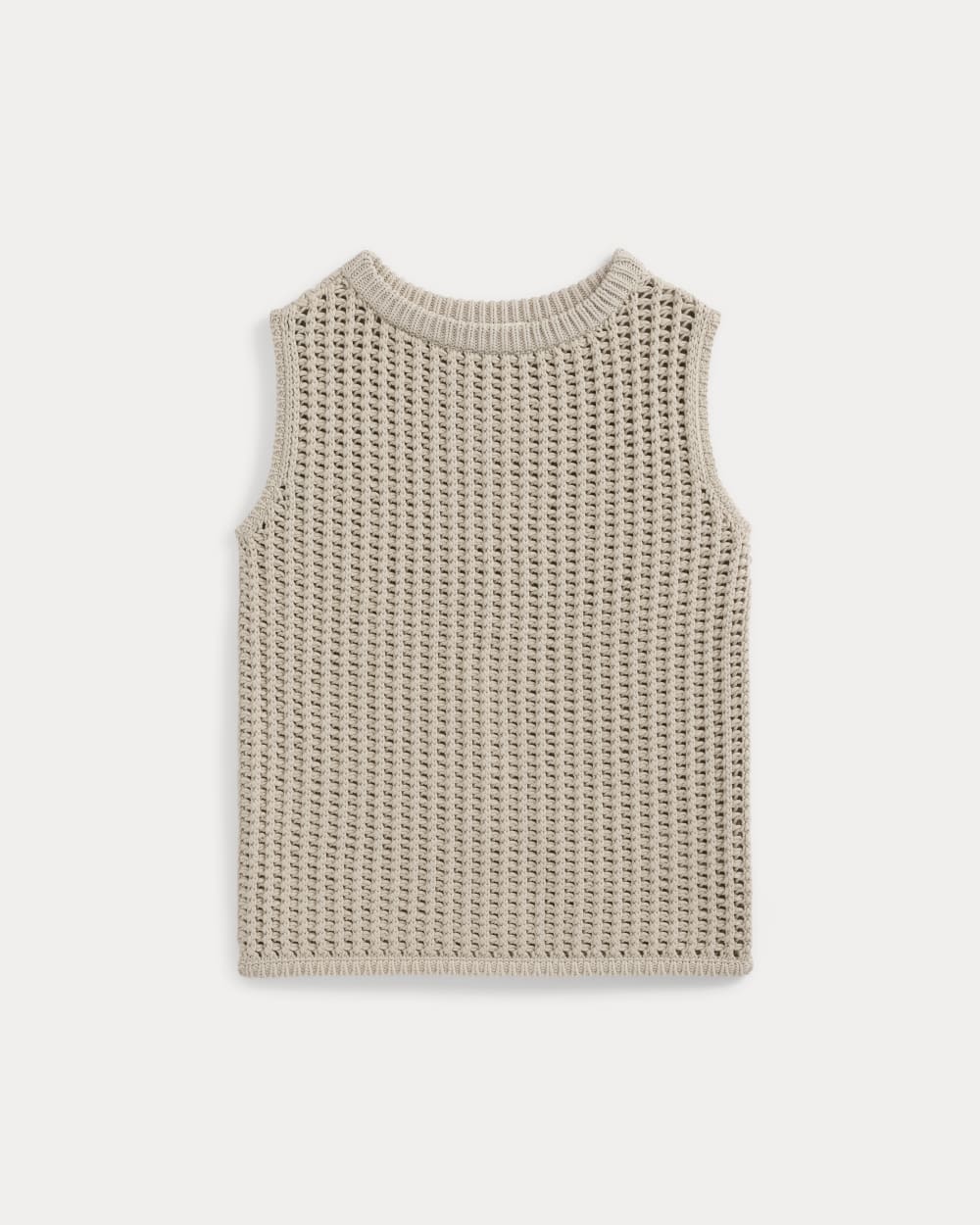 Open-Knit Tunic Vest in Elevated Cotton | Peyote