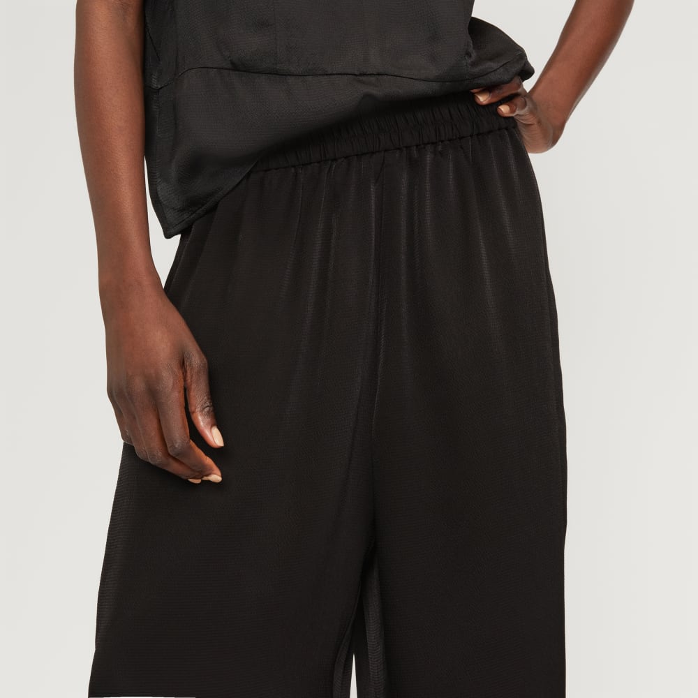 The Satin Pull-On Pant | Black