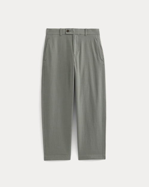 Cropped Slub Trouser | Agave Green
