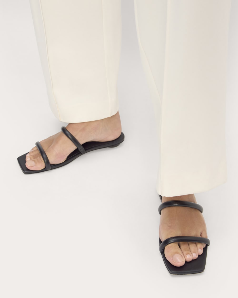 The Double Strap Sandal | Black