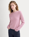 Mix Ribbed Crew in Cashmere | Lilac Crush