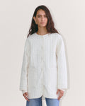 The Midi Quilted Liner | Bone