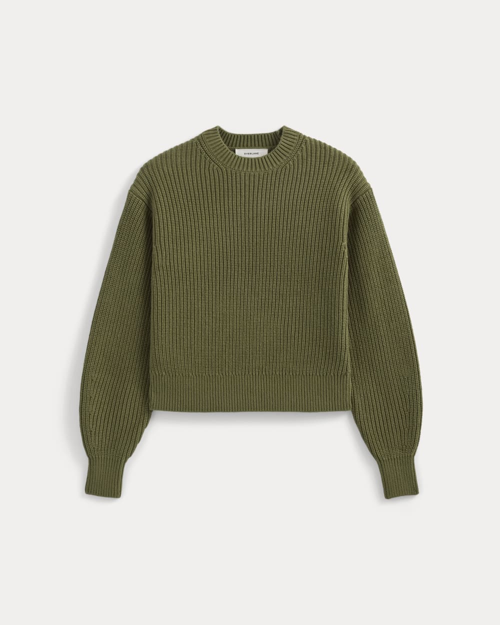 Cropped Ribbed Crew in Everyday Cotton | Mayfly