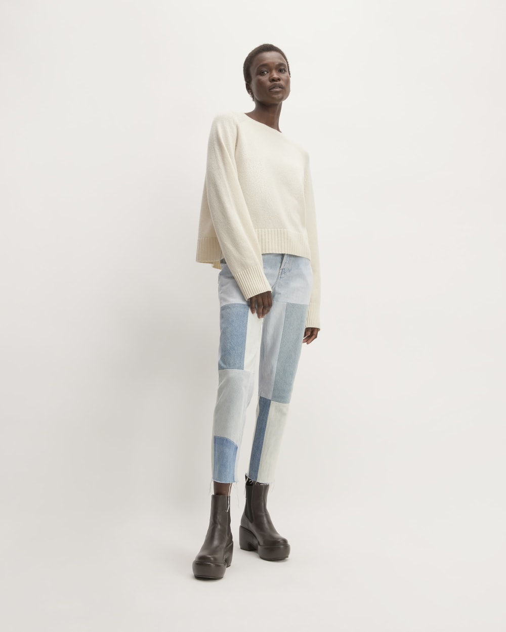 The '90s Cheeky® Mended Jean | Patched Indigo | 26.5" Inseam