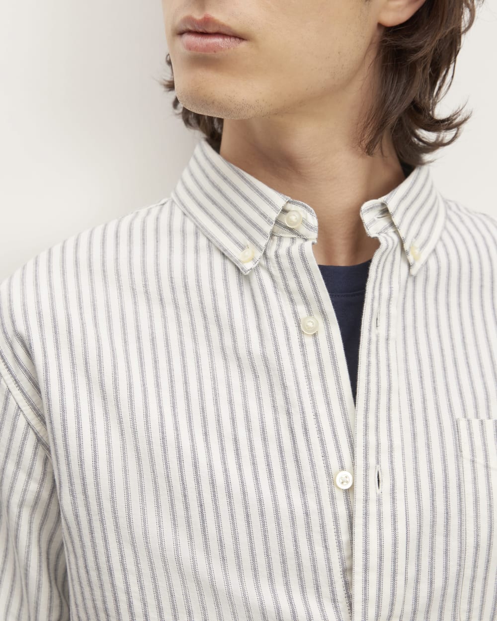 The Classic Oxford Shirt | Bone/Navy | Standard
