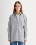 The Boyfriend Shirt in Ultrasoft Cotton | Optic White / Black