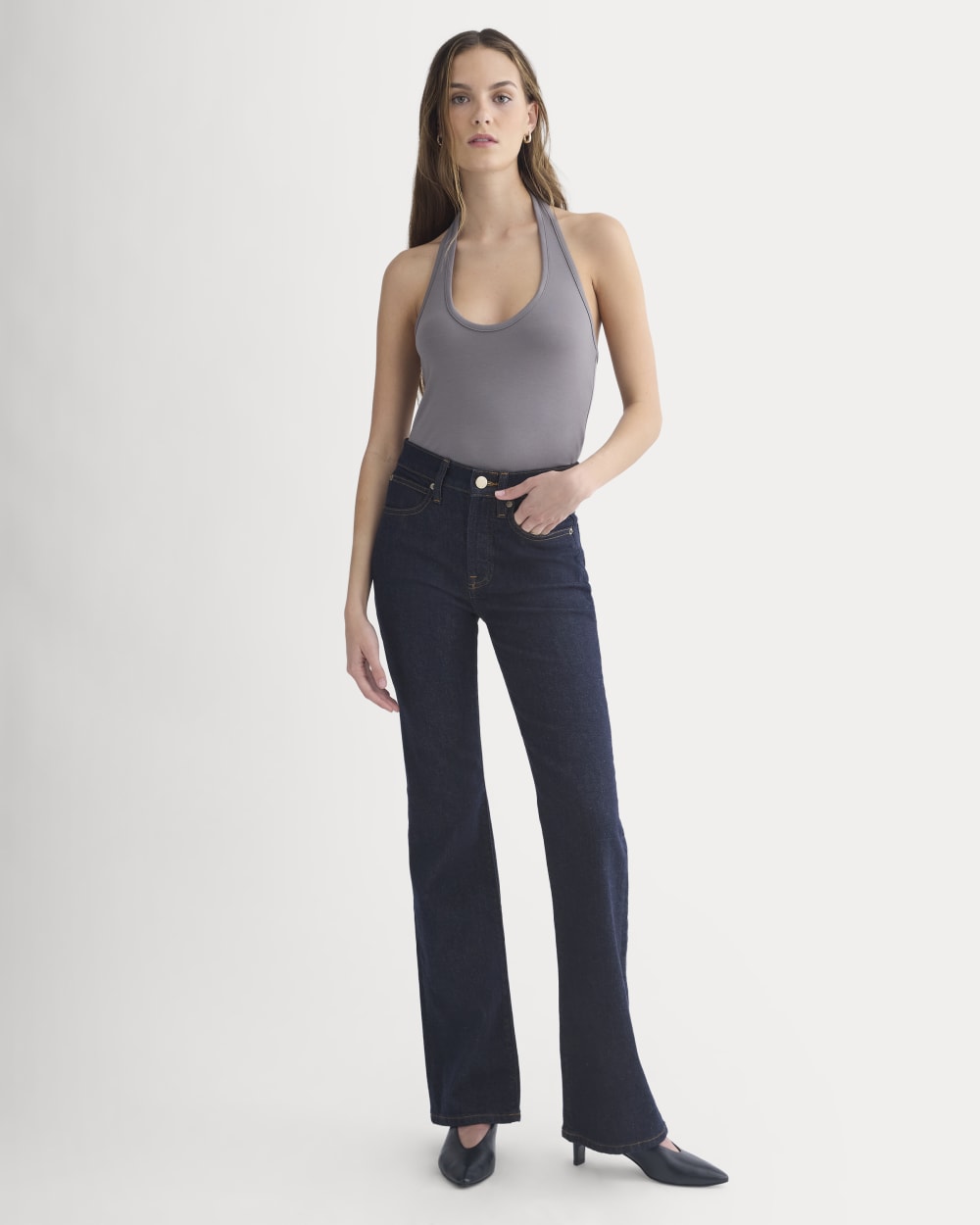 Halter Tank | Charcoal Grey