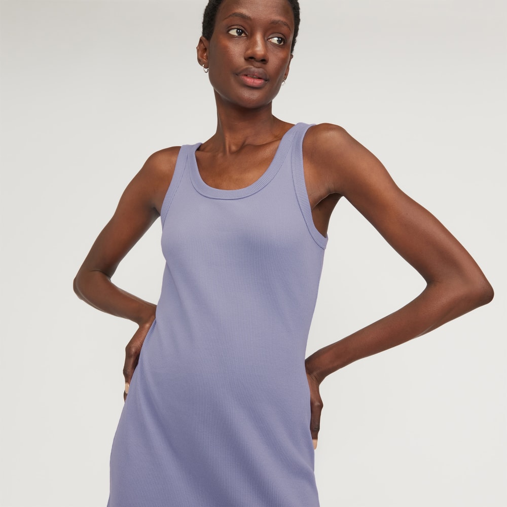 The '90s Rib Dress | Cornflower Blue