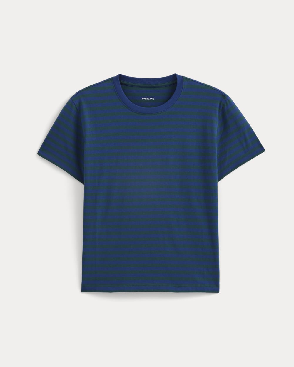 The Box-Cut Tee in Essential Cotton | Navy Peony/Dark Sea | No Pocket