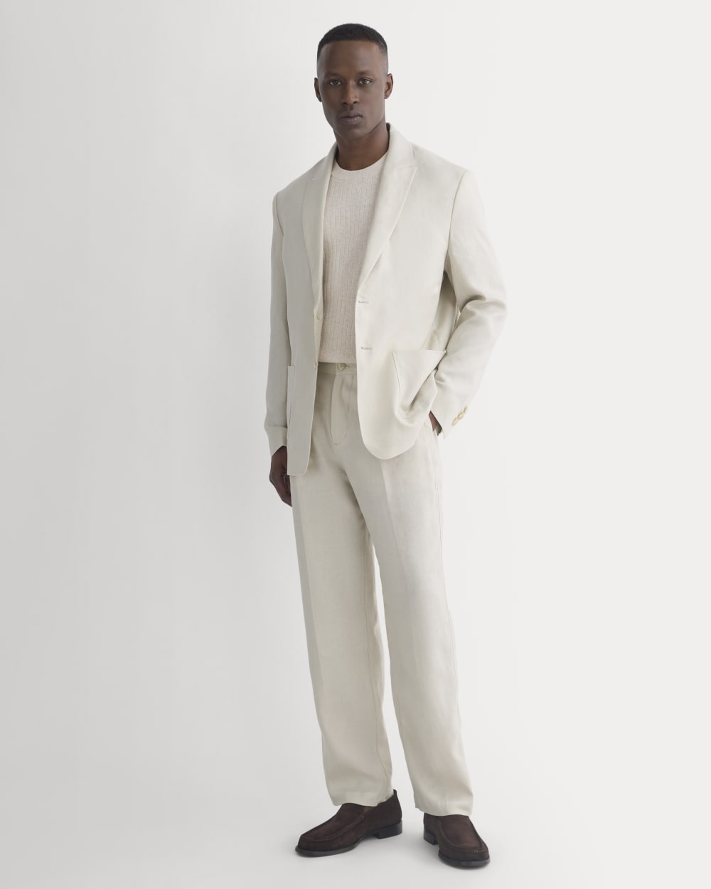 Soyeux Linen Pleated Trouser | Peyote
