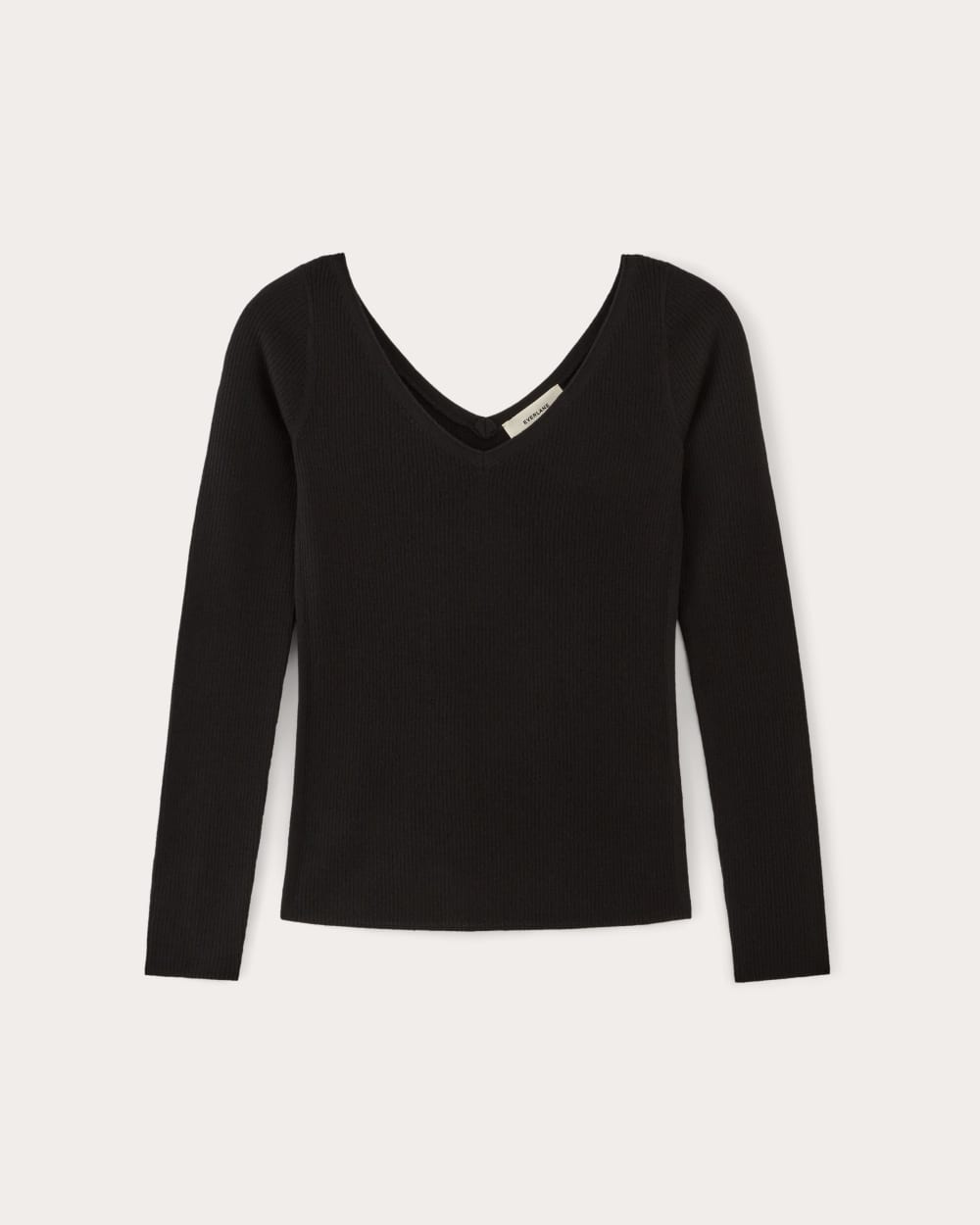 The Off-Shoulder Top in Ultrasoft Merino | Black