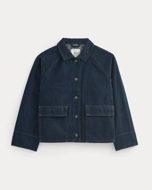 Cropped Denim Jacket | Garment-Dyed Indigo