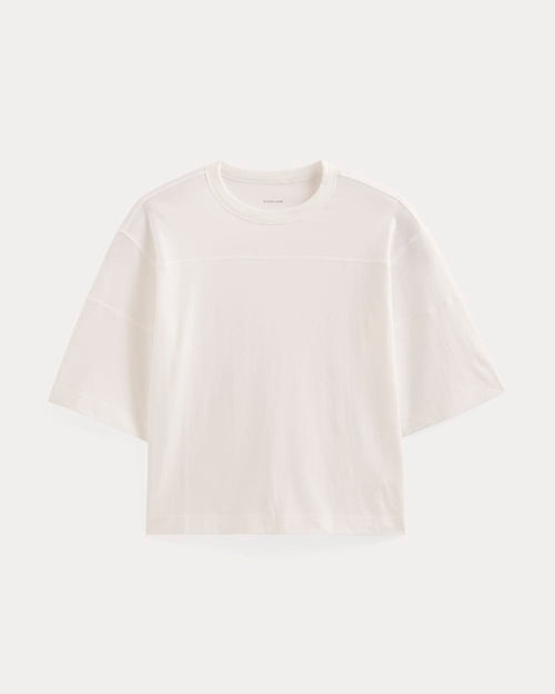 Oversized Varsity Tee in Essential Cotton | White