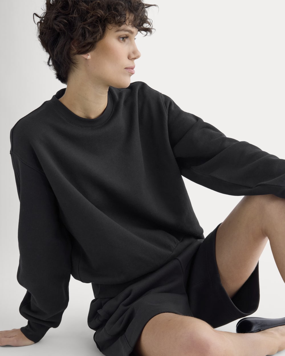 Lightweight Terry Blouson Crew | Black