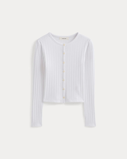 Cardigan in Pointelle | White