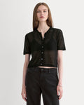 The Air Alpaca™ Short-Sleeve Cardigan | Black