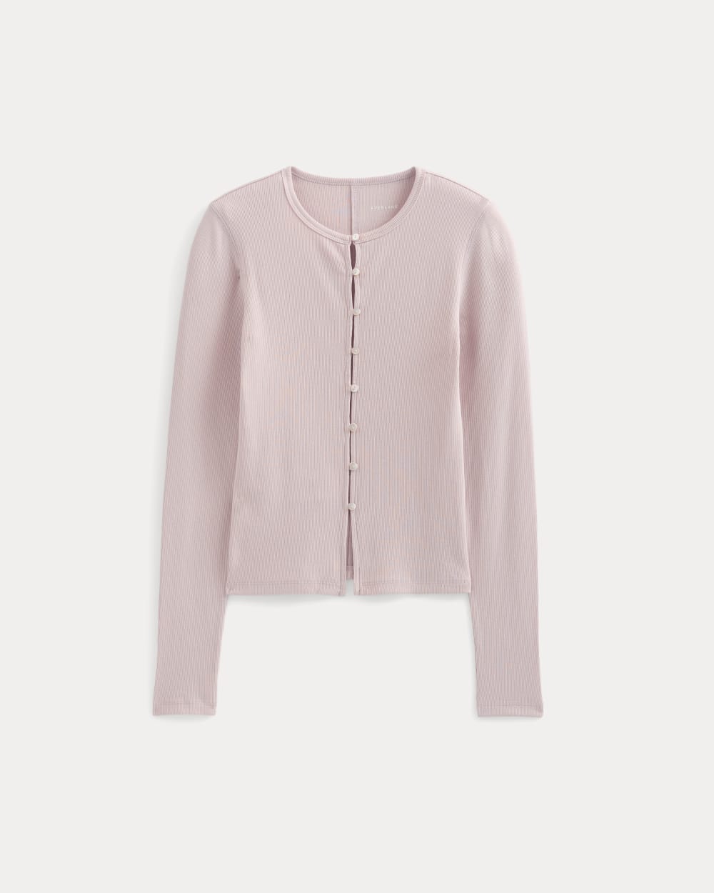 Luxe Rib Button-Up Top | Burnished Lilac