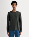 The Essential Organic Long-Sleeve Tee | Washed Black