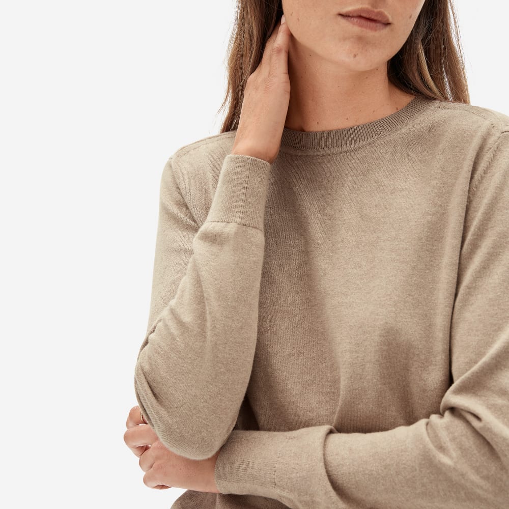 The Organic Cotton Crewneck Sweater  | Tan