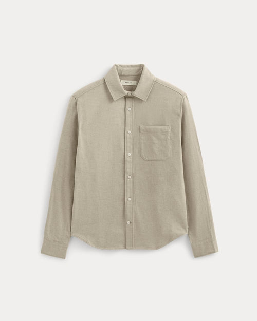 Brushed Flannel Shirt | Heathered Oatmeal