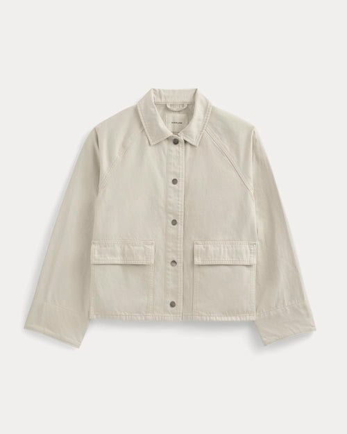 Cropped Denim Jacket | Garment-Dyed Sand