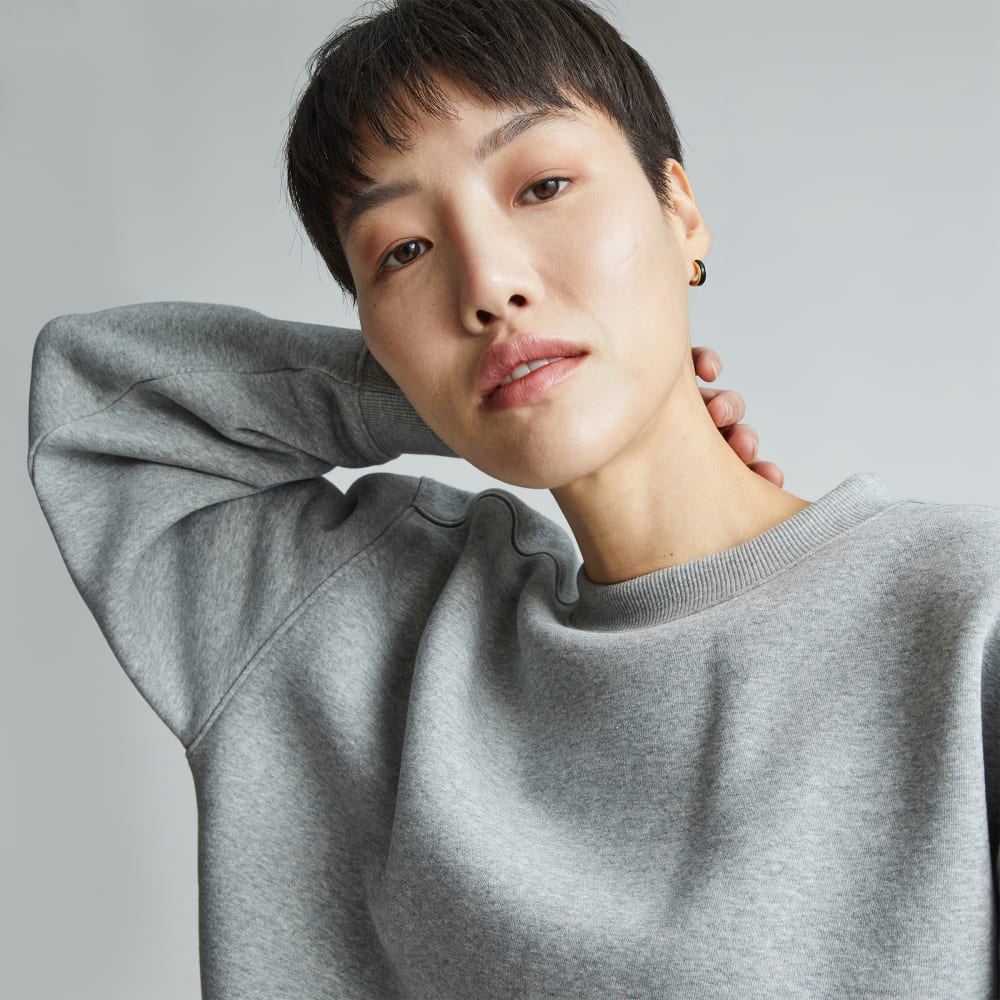 The ReTrack Oversized Crew | Heather Grey