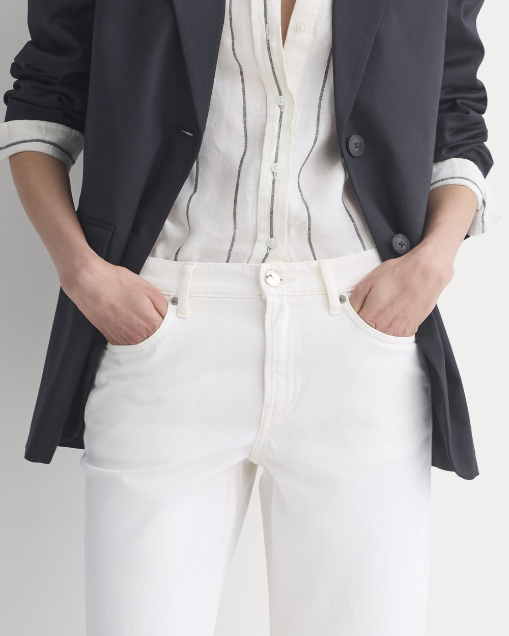 Low-Rise Straight Jean | Ecru
