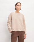 The Good Merino Wool Crewneck Sweater | Buttermilk / White