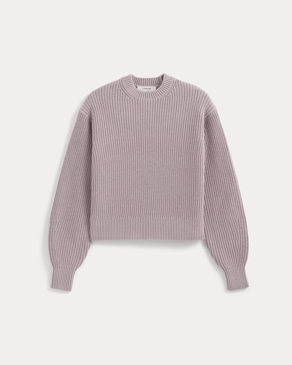 Cropped Ribbed Crew in Everyday Cotton | Burnished Lilac