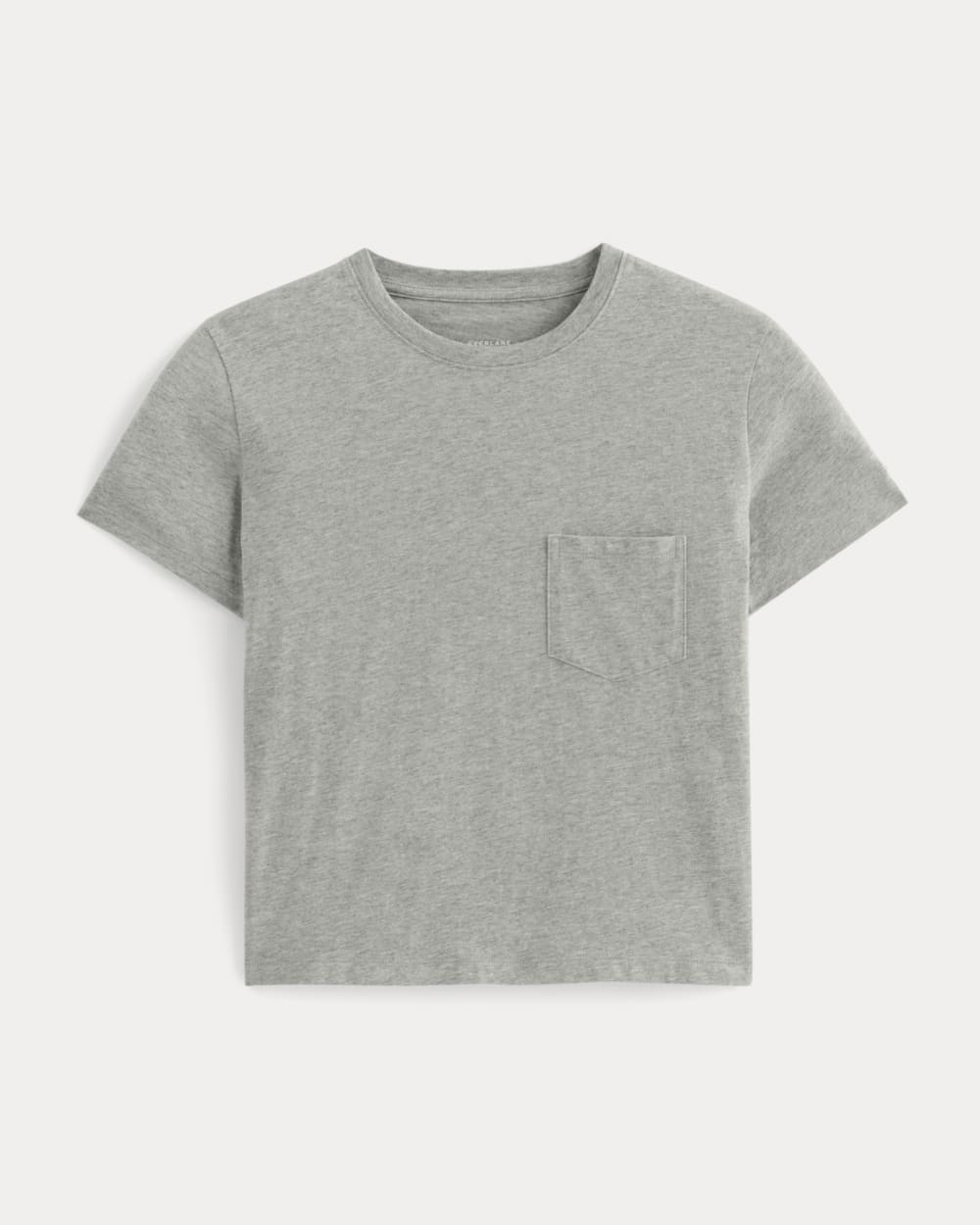 The Box-Cut Tee in Essential Cotton |  Heathered Grey | Pocket