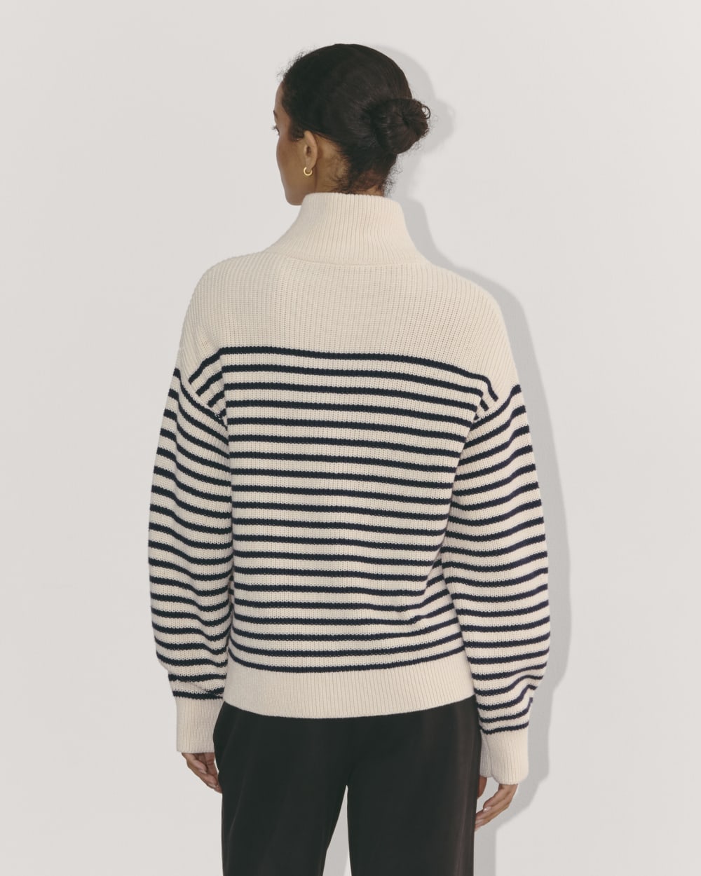 The Half-Zip in Everyday Cotton | Canvas / Navy